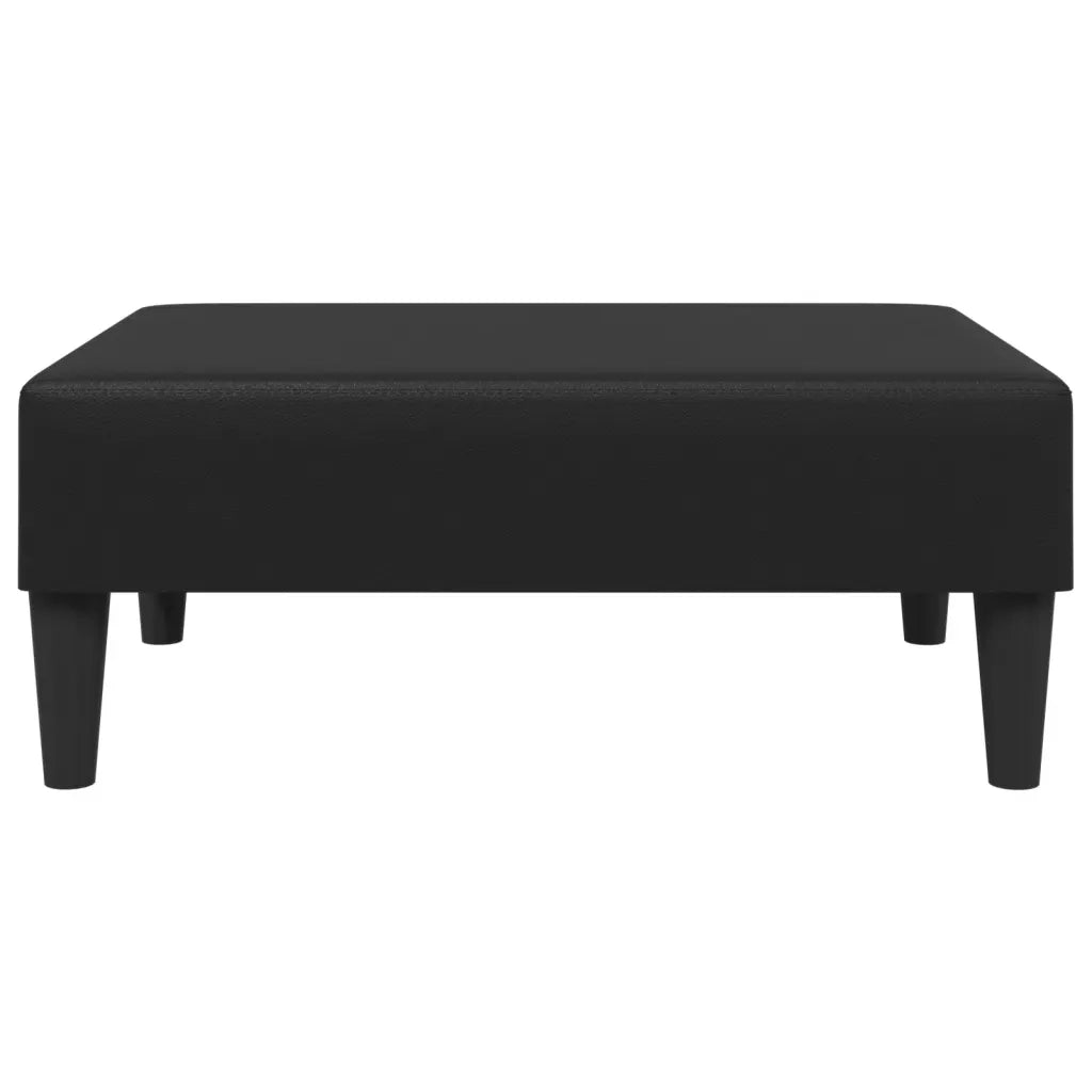 Poggiapiedi Nero 77x55x31 cm in Similpelle