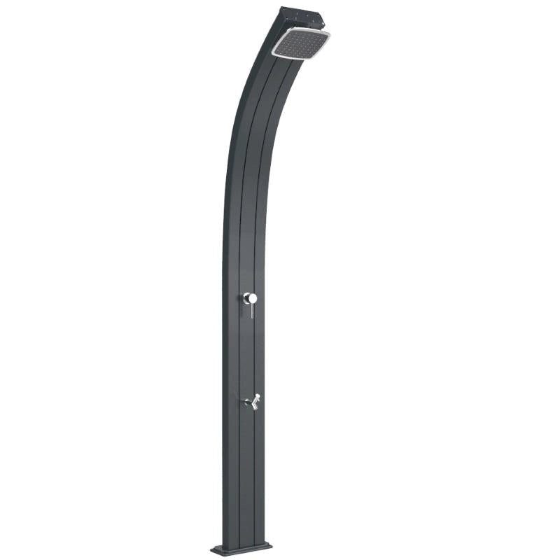Doccia Tradizionale In Alluminio Spring Con Miscelatore E Lavapiedi Colore Antracite Cv-A125/7016