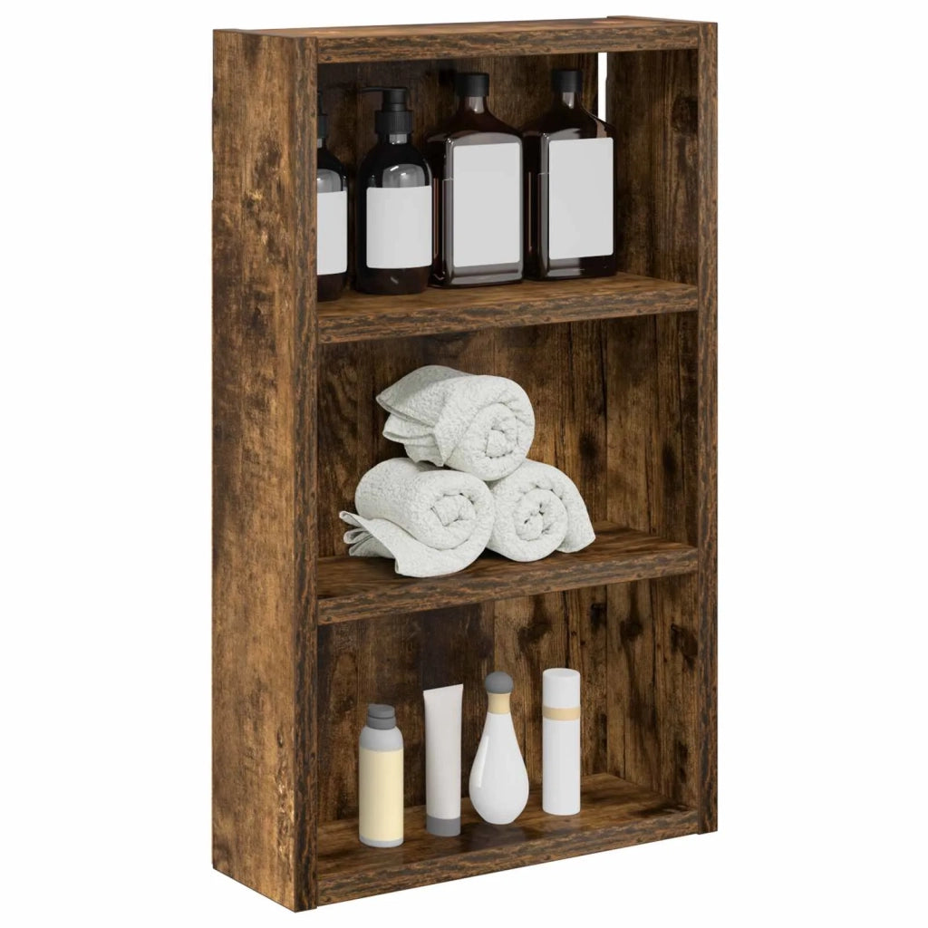 Armadio da bagno a muro Quercia Affumicata 30 x 10 x 50 cm 889315