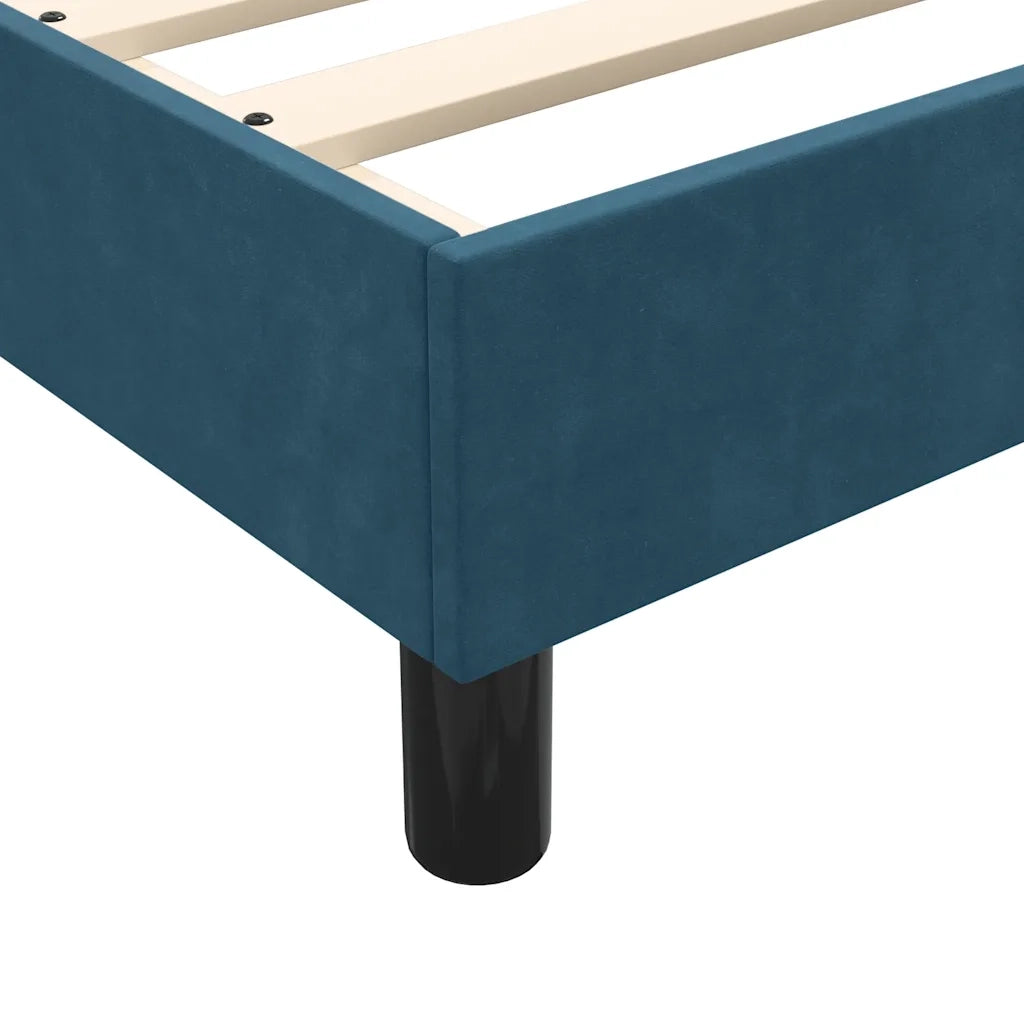 Giroletto a Molle con Materasso Blu Scuro 80x210 cm Velluto 3317761