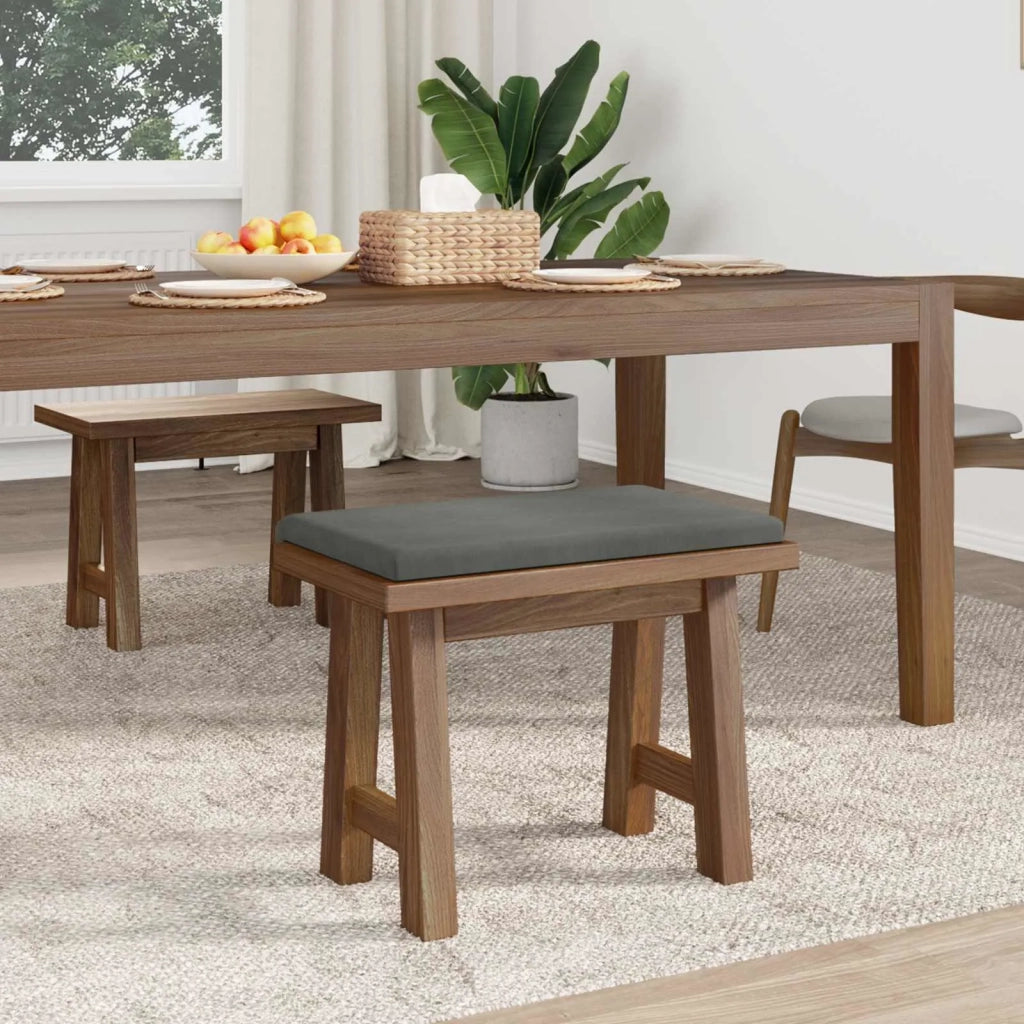 Cuscino per panchina corduroy Grigio Scuro Profondità 35 cm 42043213