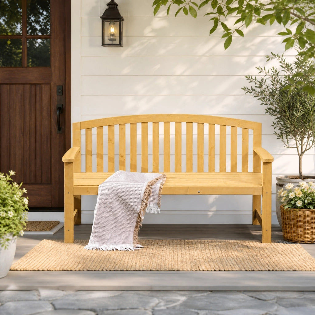 SEDIA DA GIARDINO 2 posti 143x51x85 cm Legno di abete Arancione