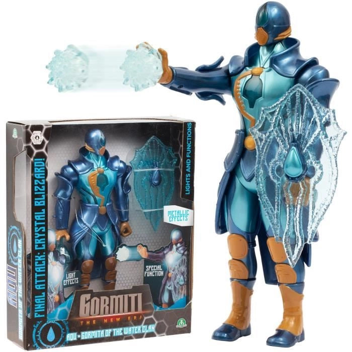 Figura articolata - GORMITI - Gormiti con attacco leggero Acqua - Aqu - 27 cm - da 4 anni - GRV071