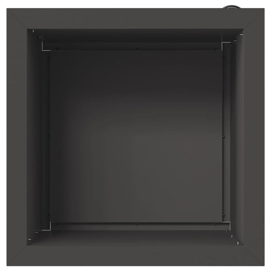 Fioriera da giardino con LED 2 pz Nero 40 x 40 x 40 cm Acciaio 8008127