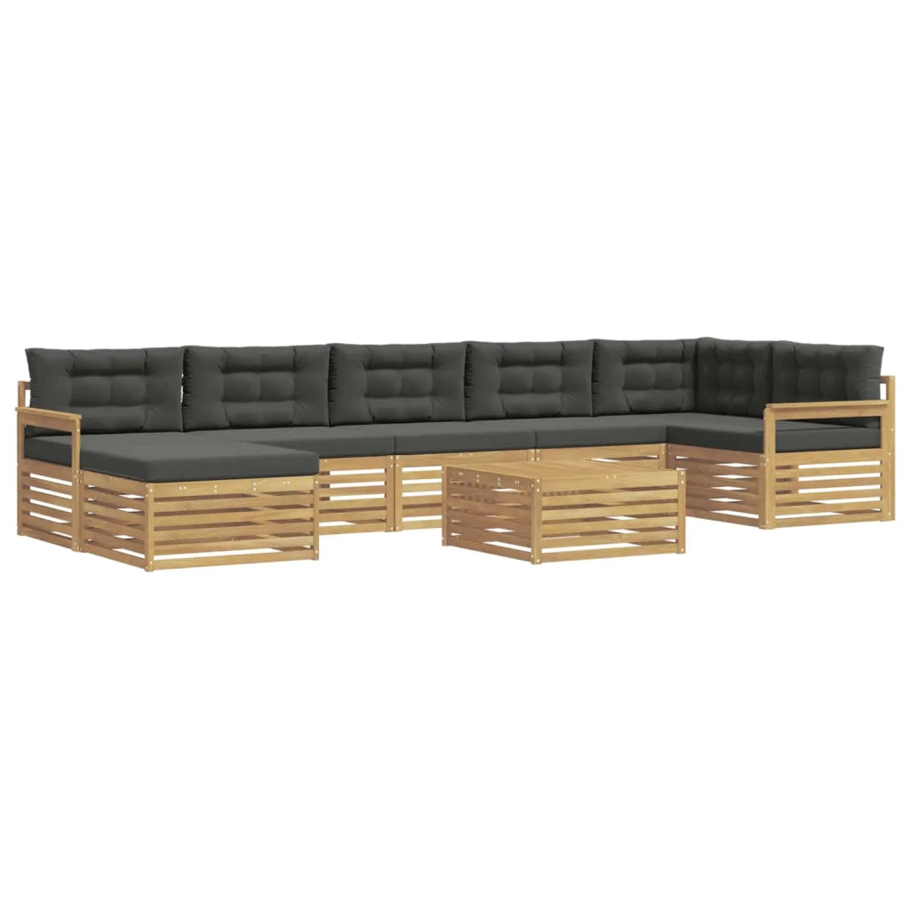 Set di divani da esterno 8 pz Bianco e Antracite 3390872