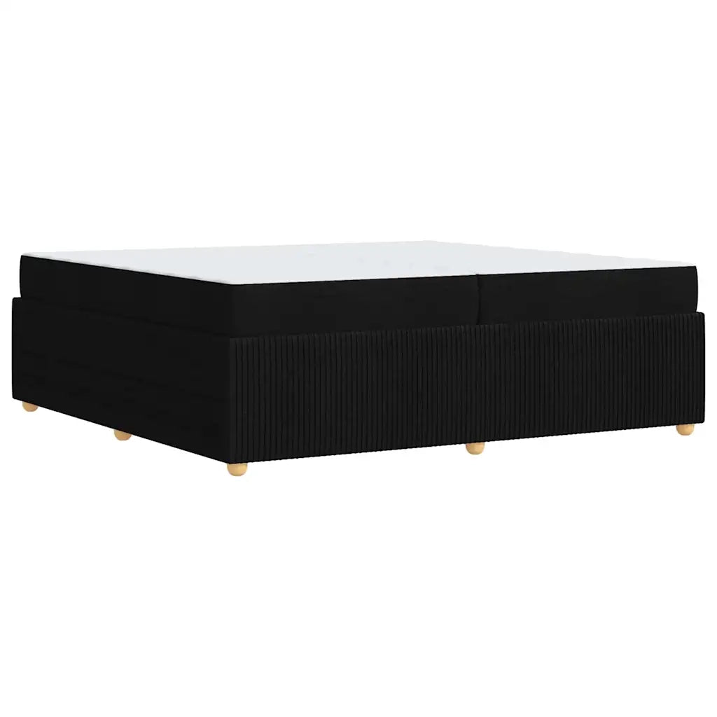 Struttura del letto con materasso Nero 200 x 200 cm Tessuto