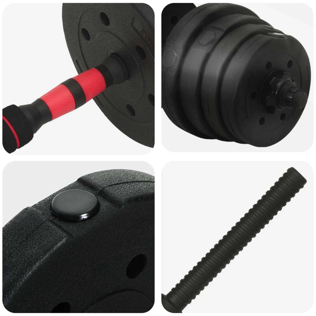 Set di Manubri 2-in-1 40kg Nero e Rosso CFW2954926
