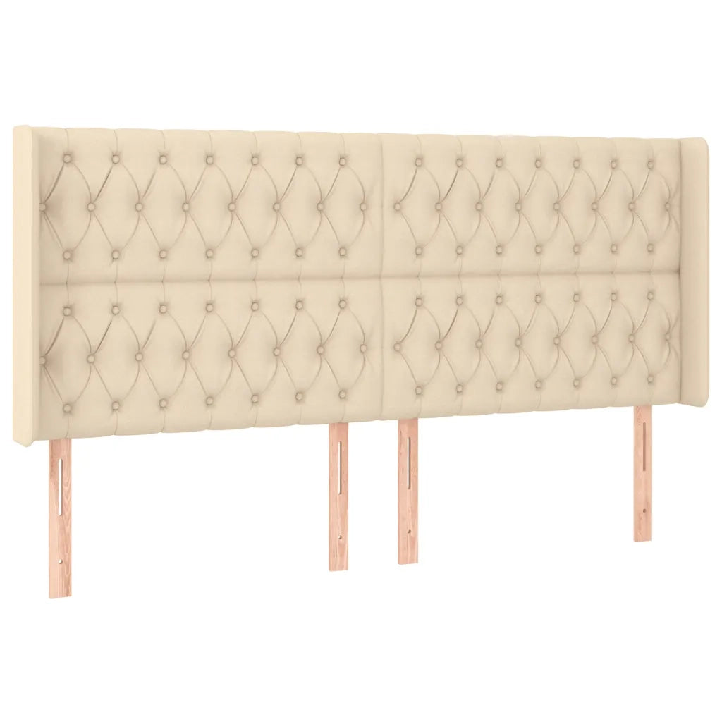 Letto a Molle Materasso e LED bianco 200x200cm in Tessuto