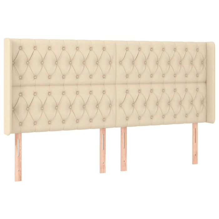 Letto a Molle Materasso e LED bianco 200x200cm in Tessuto