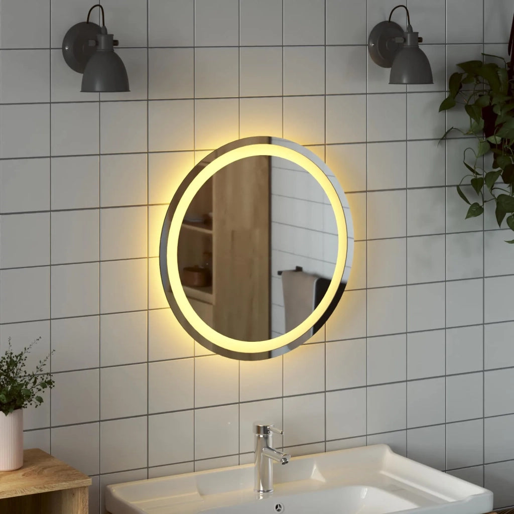 Specchio da bagno LED Trasparente Ø 50 cm vetro temperato 42045846