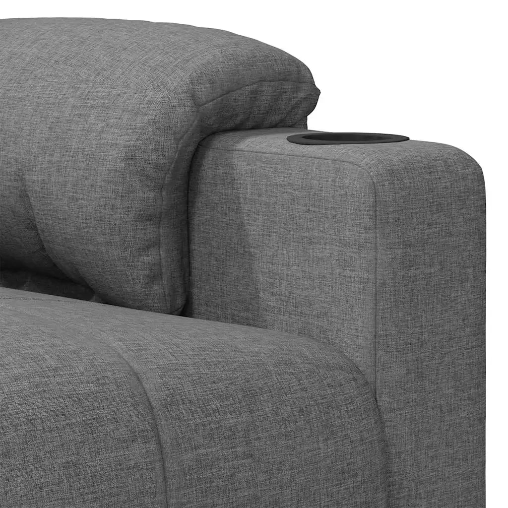 Divano Sedia-Poltrona Reclinabile in Tessuto Grigio Chiaro 471283