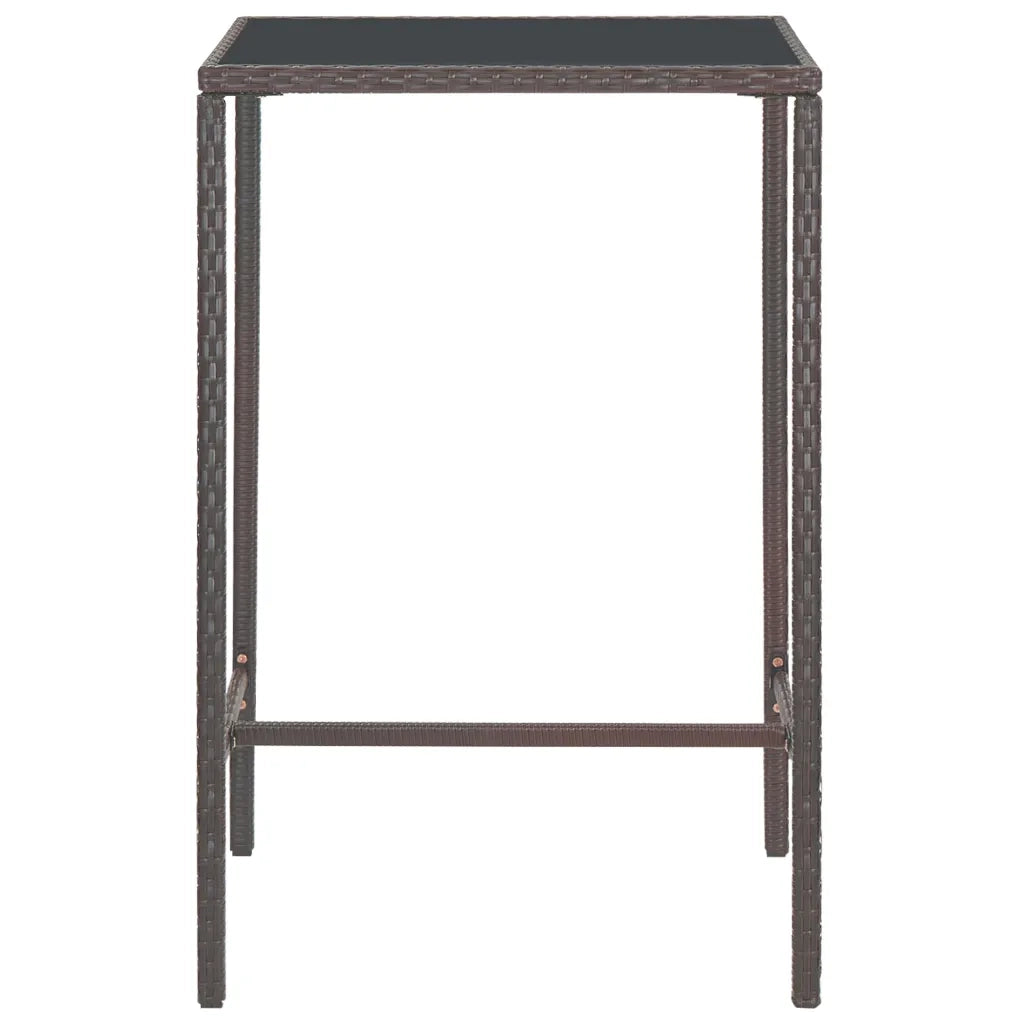 Set da Bar da Giardino 5 pz con Cuscini in Polyrattan Marrone cod mxl 34950