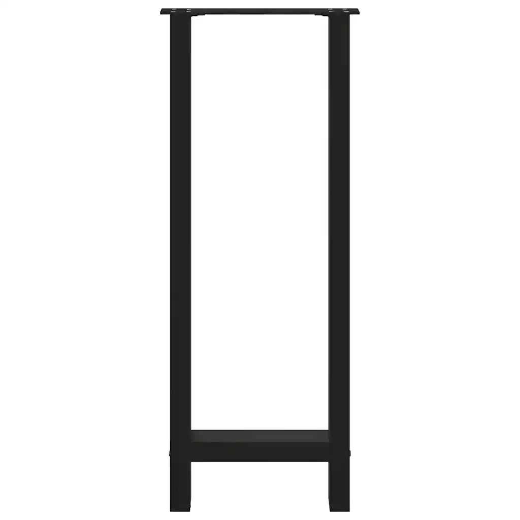Gambe per tavolo da bar nere 2 pz 40x(100-101) cm in acciaio 4013336