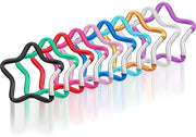 Set di Carabiner Colorati a 10 - Maniglia di Alluminio per Attività All'Aperto e Progetti DIY