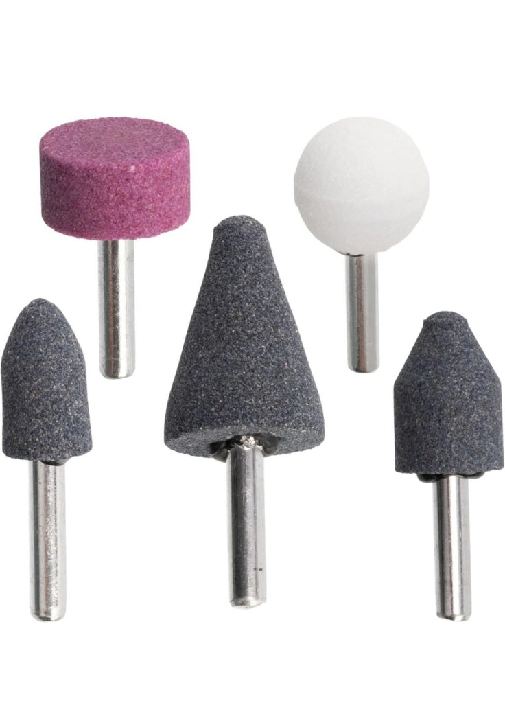 Set di 5 pietre abrasive per levigatura lucidatura sbavatura per metallo vetro