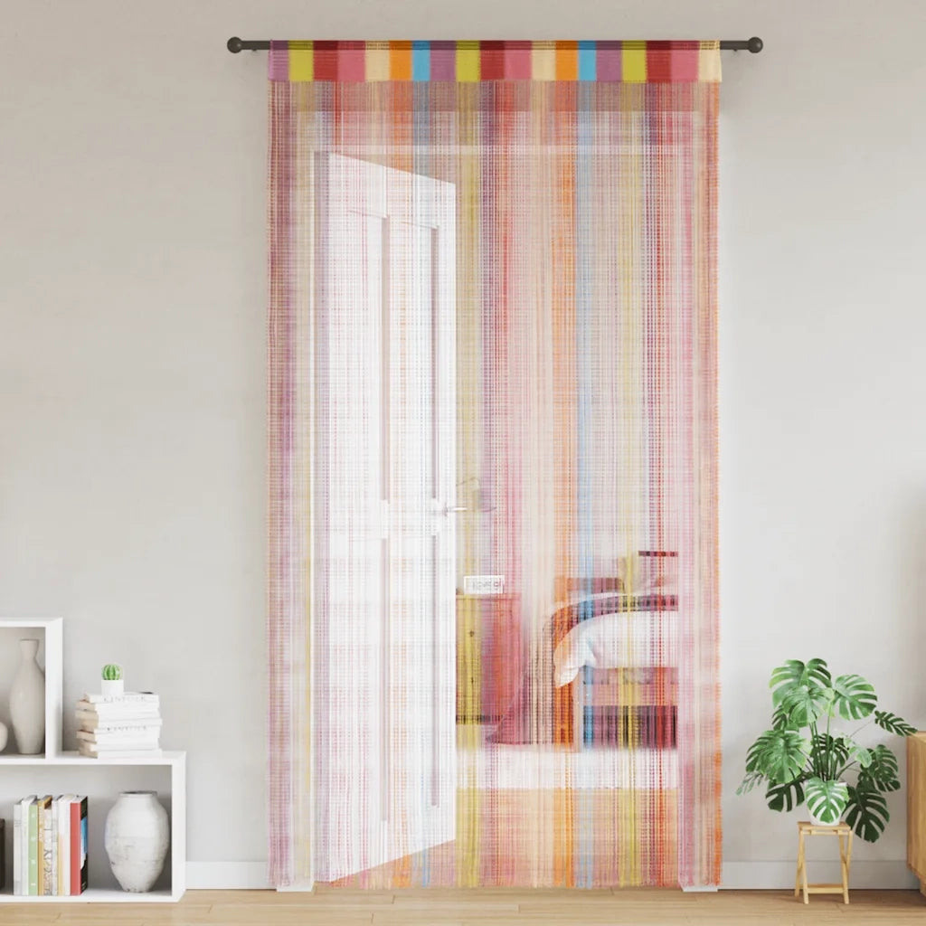 vidaXL Tende a Filo 2 pz Multicolore 140x250 cm