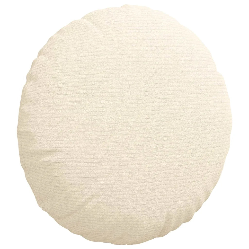 Cuscini per Seduta 2 pcs Crema Ø 40 cm Tessuto in Cords