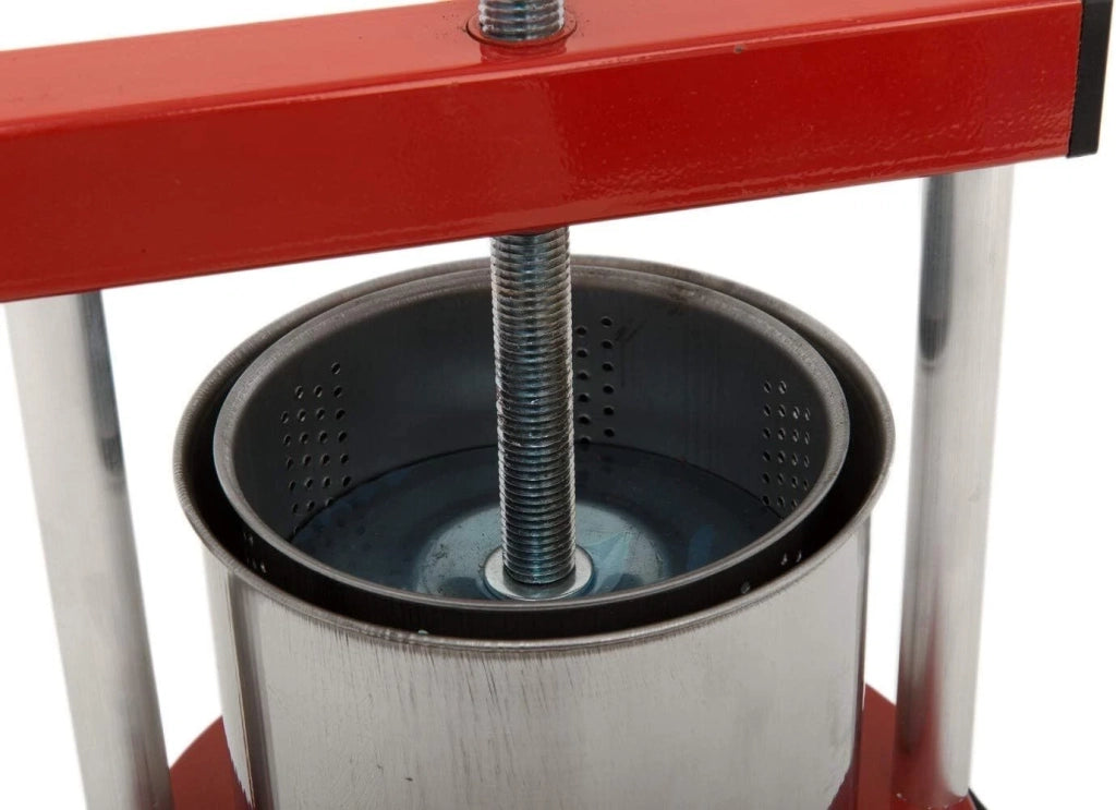 Torchietto Premitutto Manuale 1,5 Litri in Acciaio – Pressa per Pomodoro, Frutta, Verdura e Uva – Robusto e Resistente