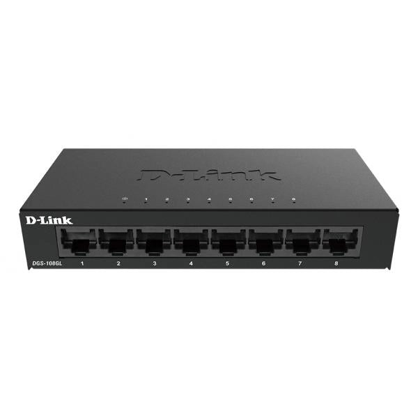 D-LINK SWITCH 8 PORTE GIGABIT ETHERNET METAL HOUSING UNMANAGED SWITCH