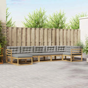 Set di divani da esterno 7 pcs Bianco e Grigio Chiaro