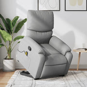 Poltrona Alzapersona Massaggi Reclinabile Grigio Chiaro Tessutocod mxl 109255