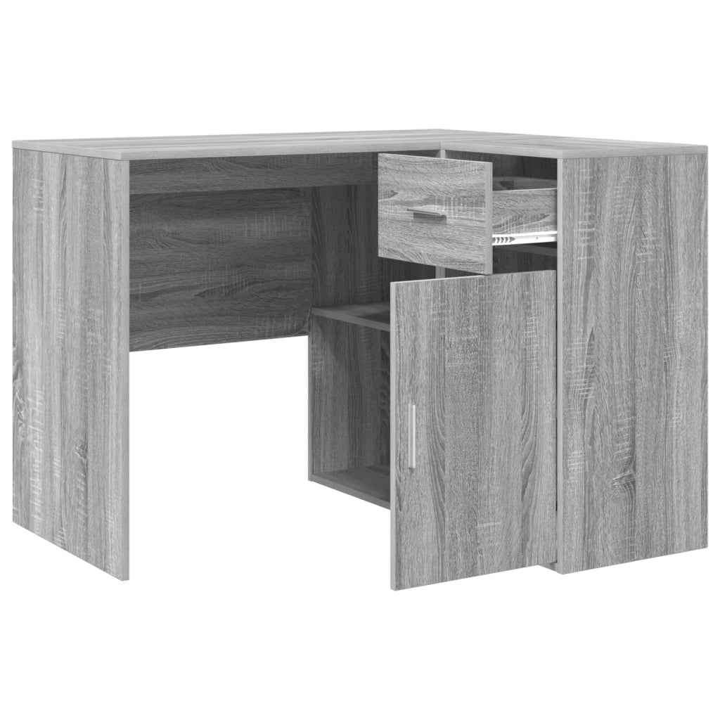 Scrivania Angolare Grigia Sonoma 102x88x75 cm Legno ingegnerizzato