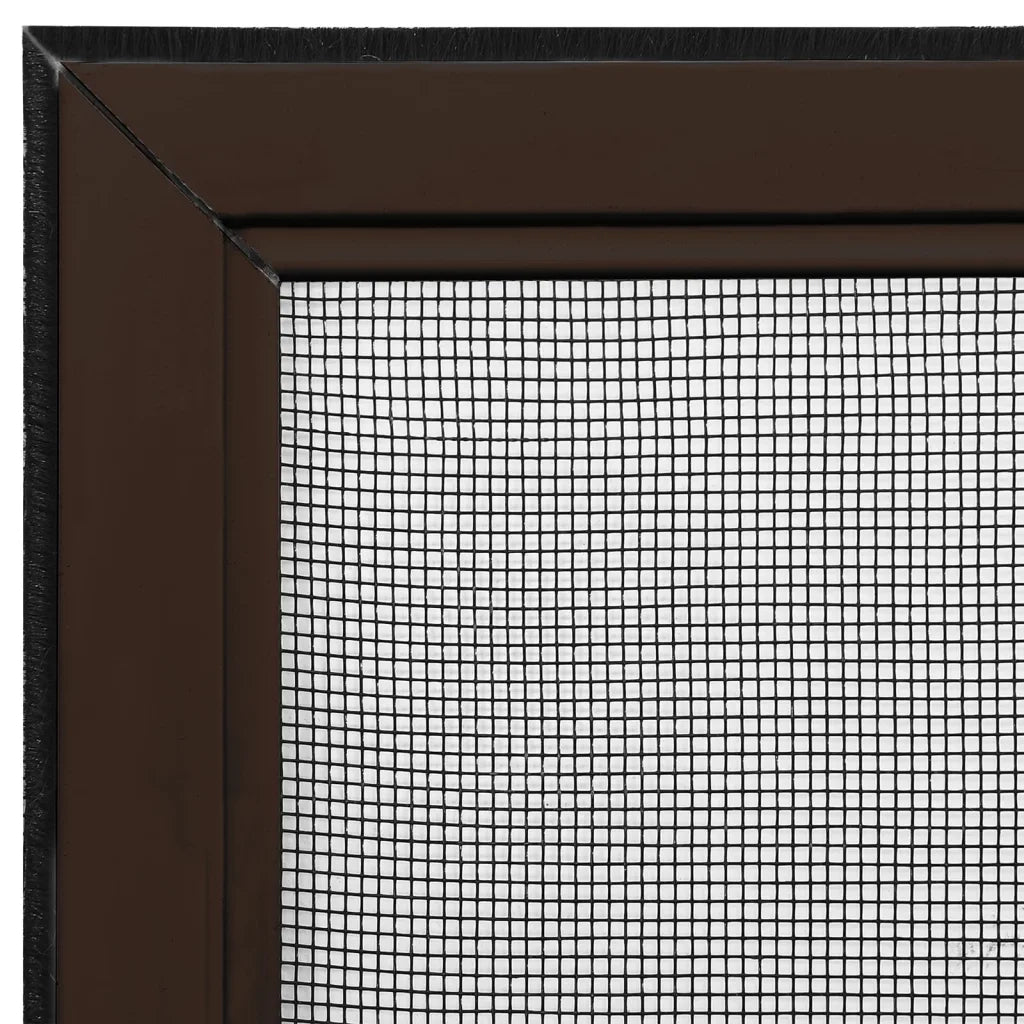 Zanzariera Allungabile per Finestre Marrone (75-143)x50 cm 149039