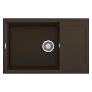 Lavello Elleci Incasso 1 vasca 78x50 Easy 310 Granitek Espresso Marrone LGY31078