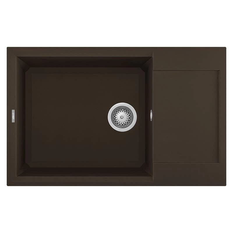 Lavello Elleci Incasso 1 vasca 78x50 Easy 310 Granitek Espresso Marrone LGY31078