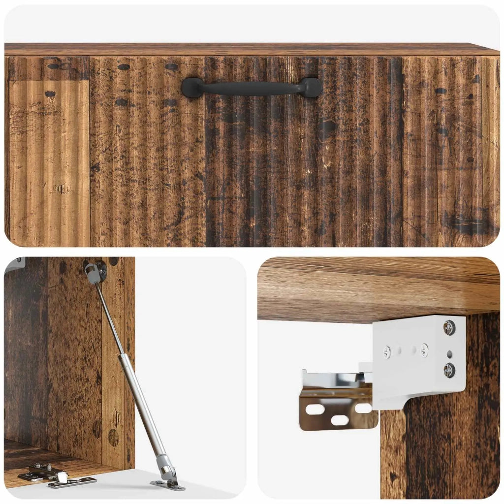 Mobile Porta TV da Muro Legno antico 98 x 31 x 30 cm
