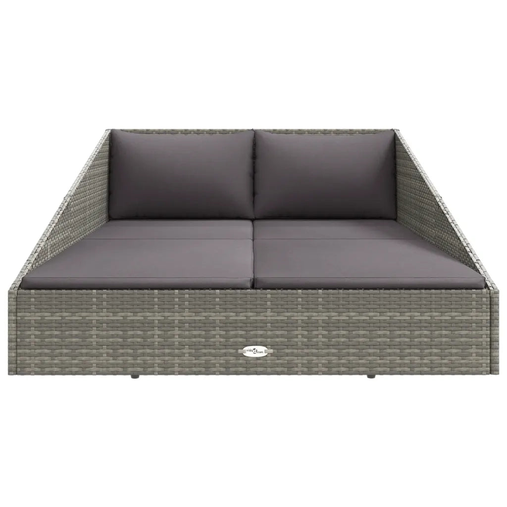 Lettino da Giardino Grigio 110x200 cm in Polyrattan CFW7599733