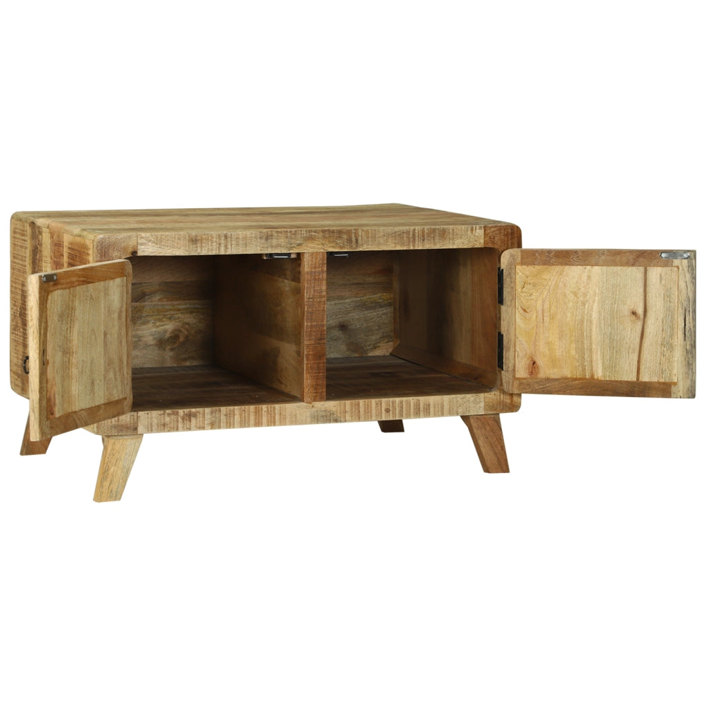 Tavolino da CaffÃ¨ 80x54x45 cm Legno Massello Grezzo di Mango