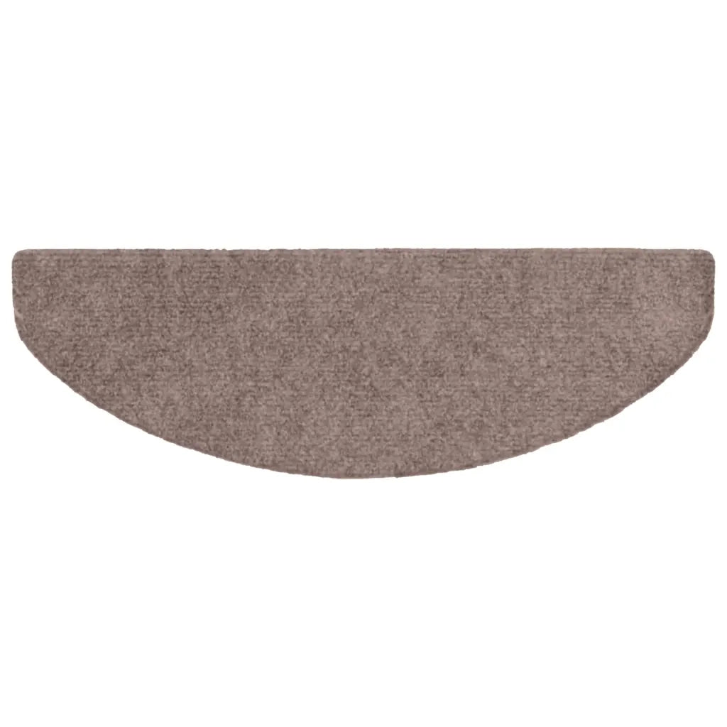 Tappetini per scale autoadesivi 15 pz | Gradini per Scale 65x21x4 cm Marrone Chiaro semicircolari grandi