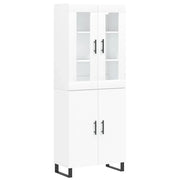 Credenza | Madia | Buffet da pranzo | Armadio da pranzo Bianca 69,5x34x180 cm in Legno Multistrato