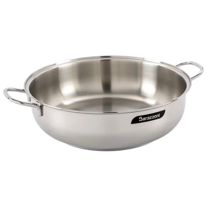 Barazzoni 266104022 Bonita Tegame 22 cm Acciaio inox con Fondo Termoradiante Adatto a Tutte le Fonti di Calore incluso Induzione colore Acciaio inox