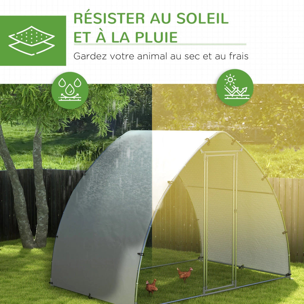Recinto per animali esterno ¨C zephmum ¨C grigio, acciaio galvanizzato, 5.75m2