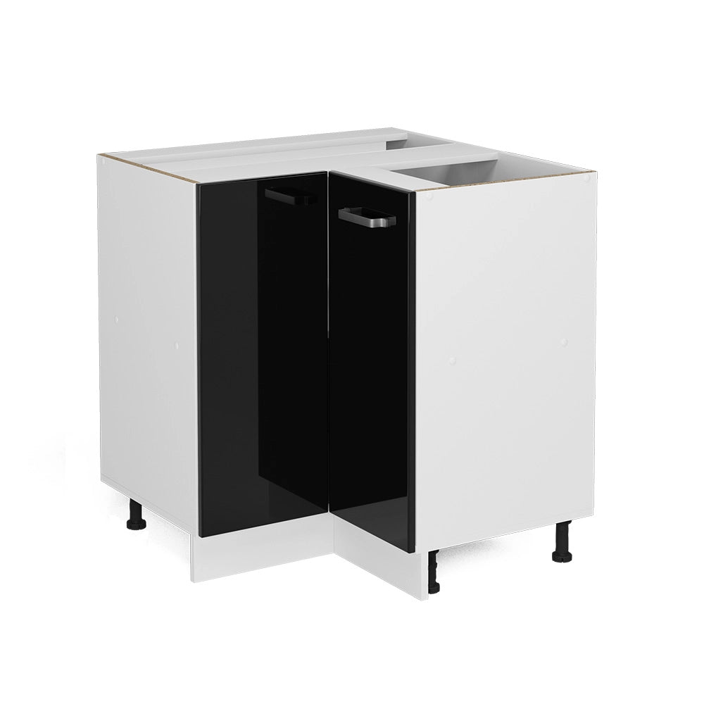 Vicco Mobile ad angolo cucina Nero lucido 75.6 cm senza piano di lavoro