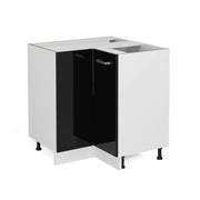 Vicco Mobile ad angolo cucina Nero lucido 75.6 cm senza piano di lavoro