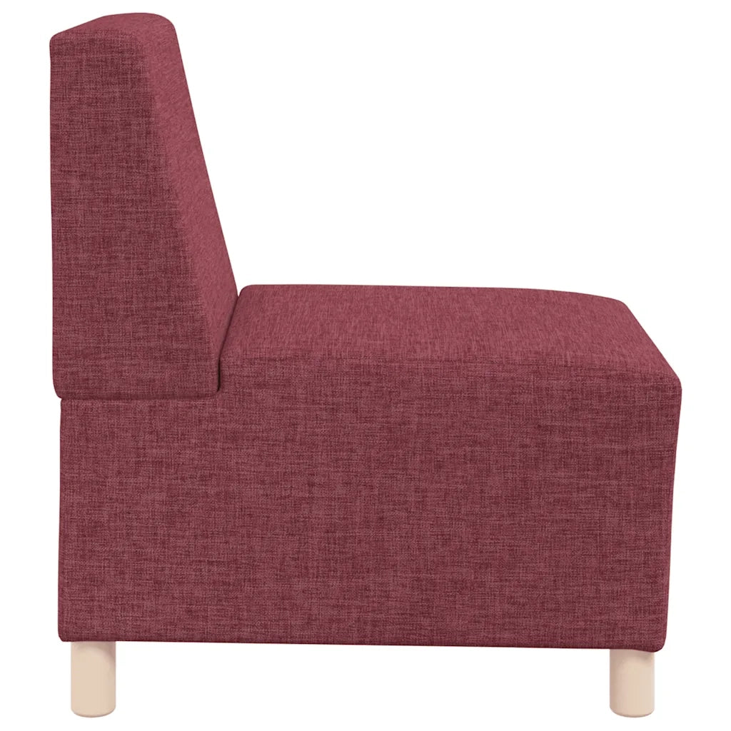 vidaXL Divano componibile senza braccioli rosso vino 55 cm in tessuto