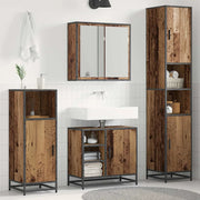 Set di mobili per il bagno con lo scaffale 3 pcs Legno vecchio 3402360