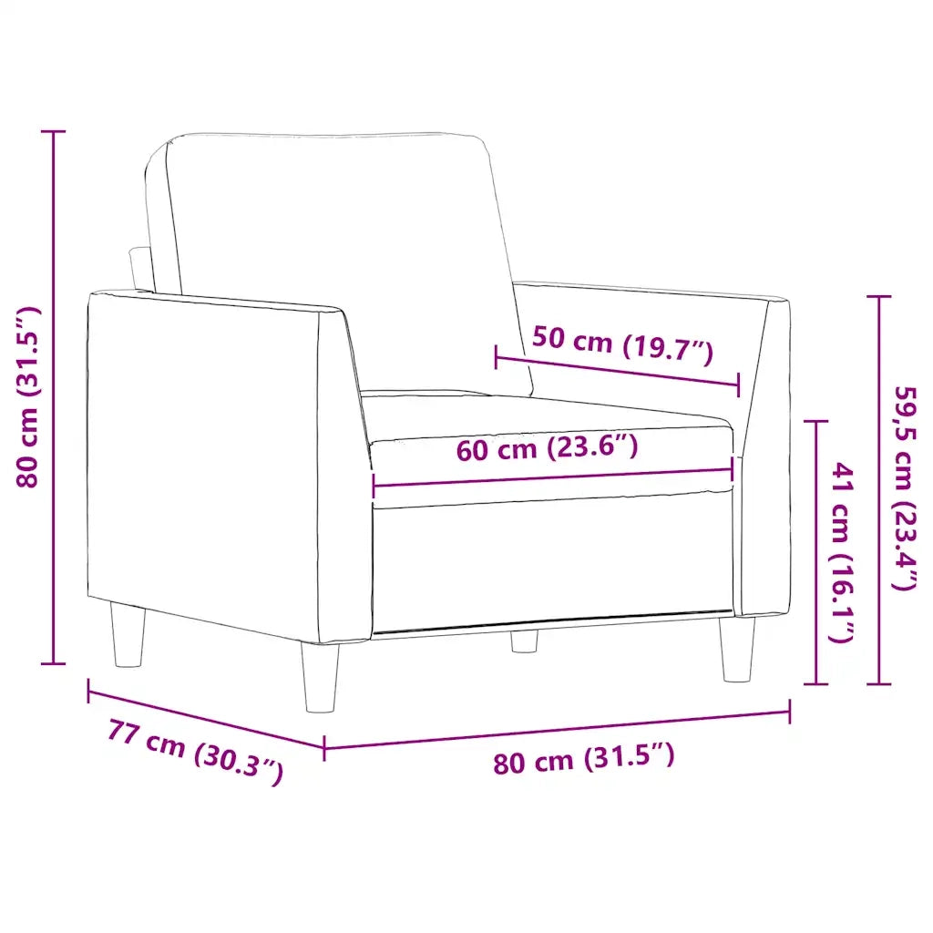 Poltrona-Divano Sedia Cappuccino 60 cm in Similpelle 102953