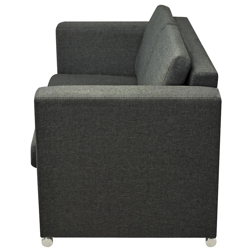 3 Pz Set di Divani in Stoffa Grigio Scuro 274215