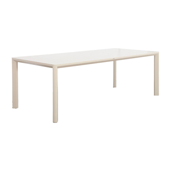Tavolo da giardino in alluminio, 8 posti, beige