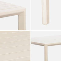 Tavolo da giardino in alluminio, 8 posti, beige
