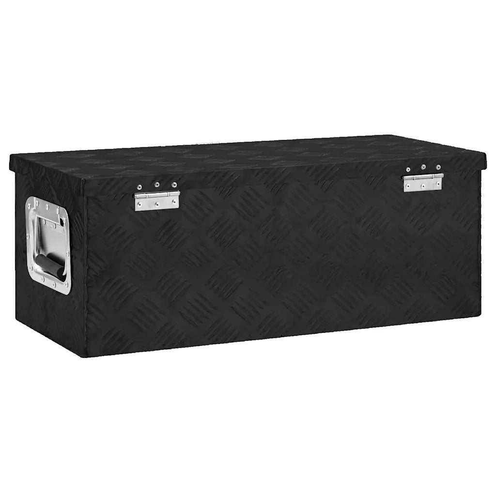 Contenitore Portaoggetti Nero 70x31x27 cm in Alluminio CFW7835851