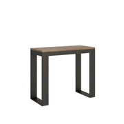 Consolle allungabile 90x40/196 cm Tecno Small Evolution quercia natura telaio e gambe antracite