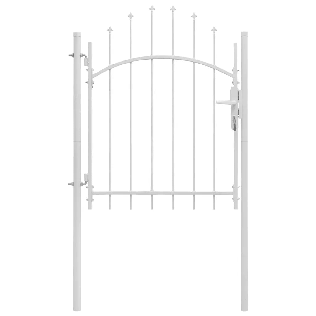 Cancello da Giardino in Acciaio 1x1,75 m Bianco cod mxl 43102