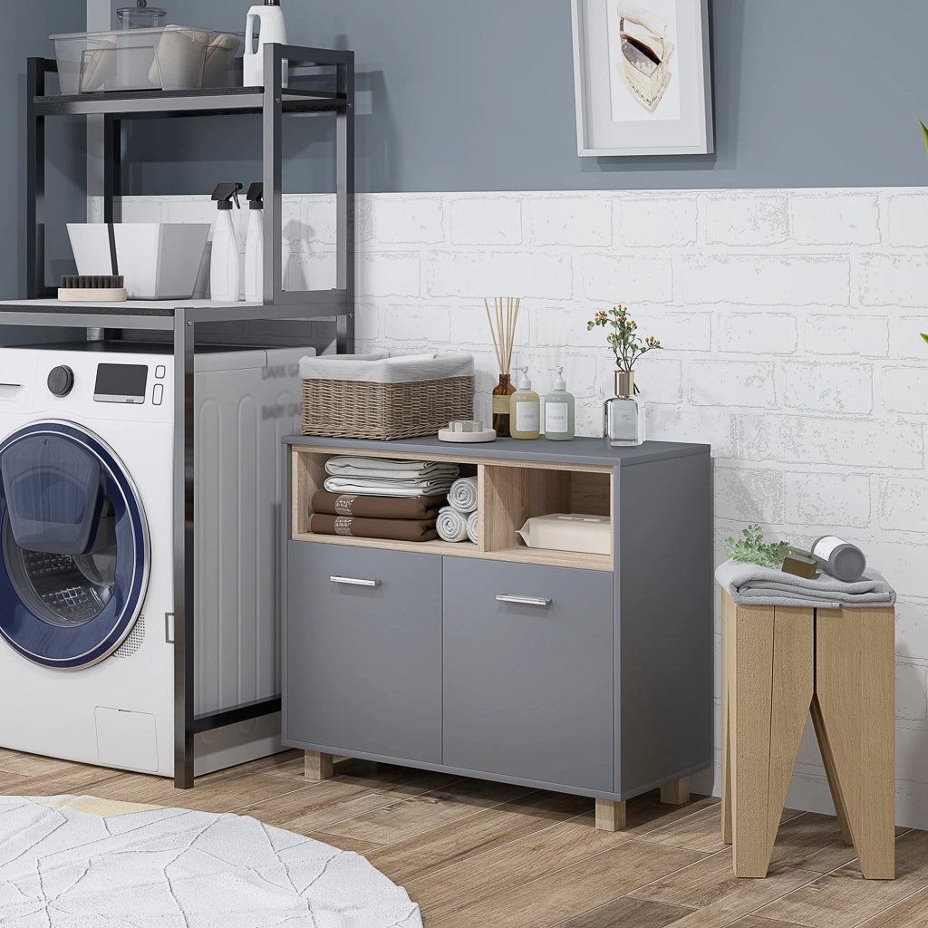 Mobile da bagno ¨C zephmum ¨C bianco rovere 60x30x