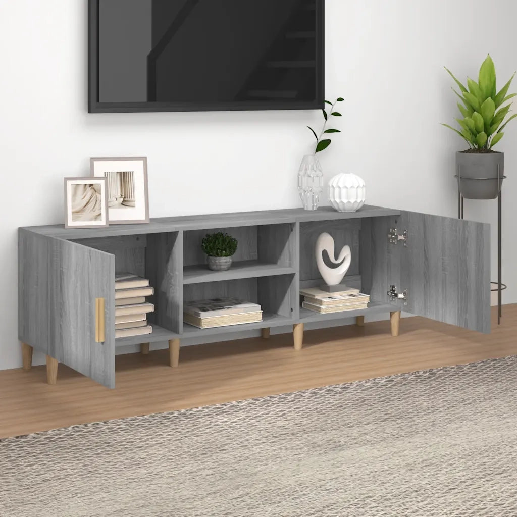 Mobile Porta TV Grigio Sonoma 150x30x50 cm in Legno Multistrato cod mxl 18299