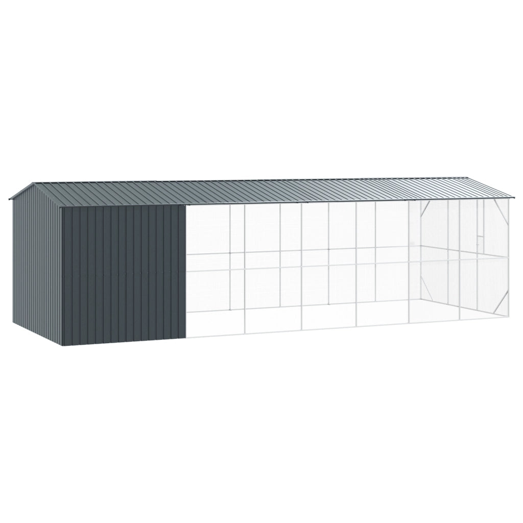 Voliera per Uccelli con Estensione Antacite 310x838x247 cm Acciaio